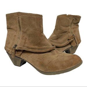 Worthington Womens Low Heeled Casual Ankle Boots Size 8 Brown